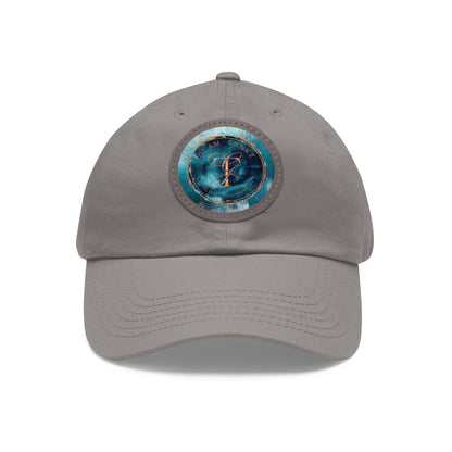 GLAM TANKZ Regal Peak: Artisan Leather Crest Dad Hat