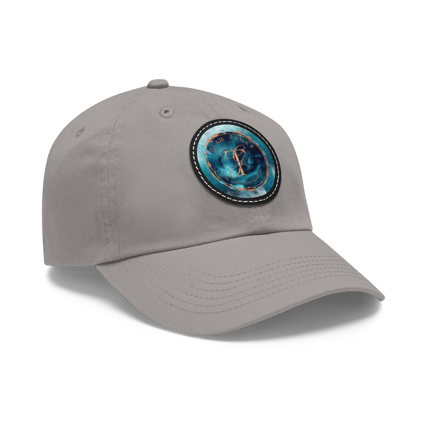 GLAM TANKZ Regal Peak: Artisan Leather Crest Dad Hat