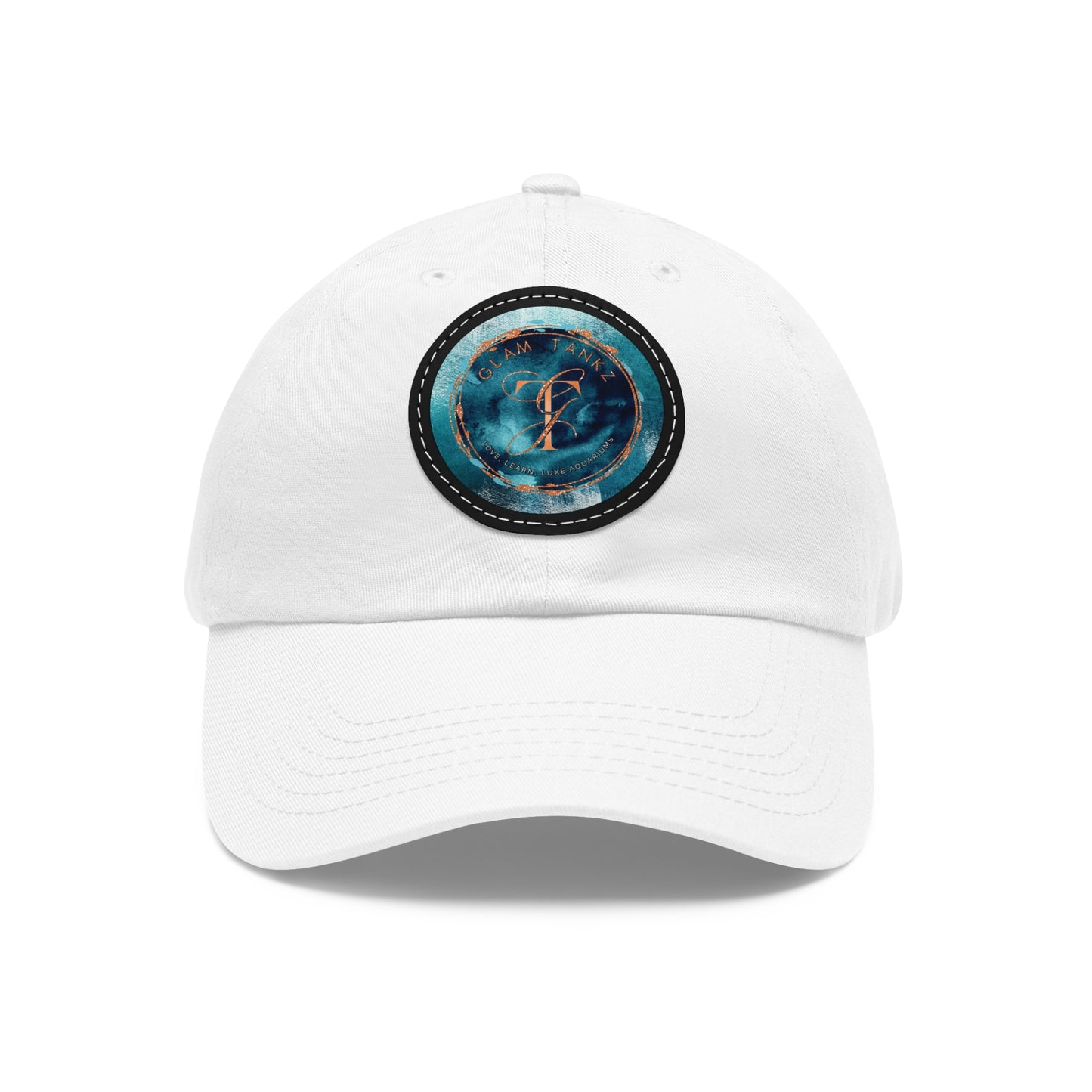 GLAM TANKZ Regal Peak: Artisan Leather Crest Dad Hat