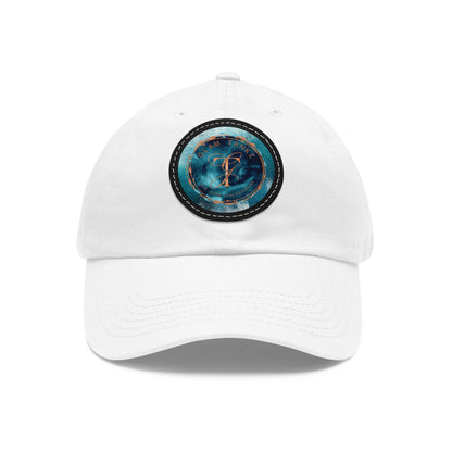 GLAM TANKZ Regal Peak: Artisan Leather Crest Dad Hat