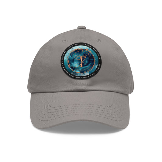 GLAM TANKZ Regal Peak: Artisan Leather Crest Dad Hat