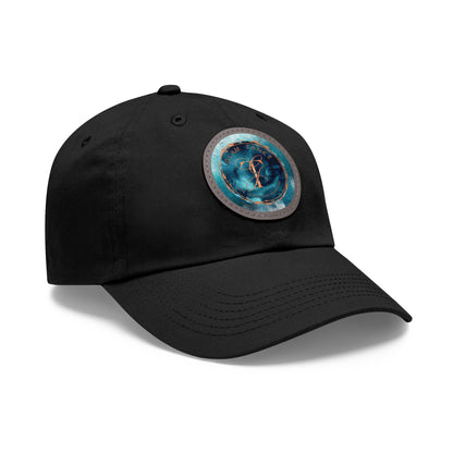 GLAM TANKZ Regal Peak: Artisan Leather Crest Dad Hat