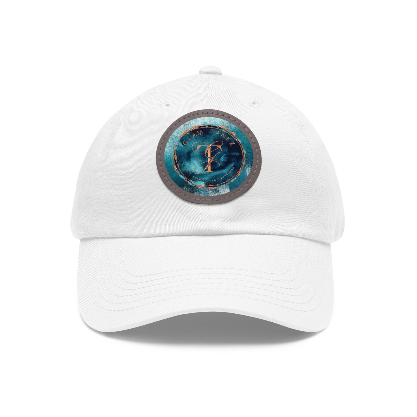 GLAM TANKZ Regal Peak: Artisan Leather Crest Dad Hat